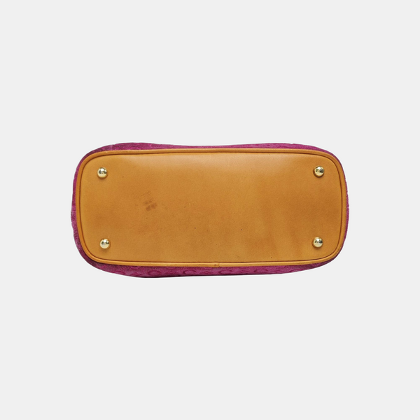 Suede Top Handle Bag Pink