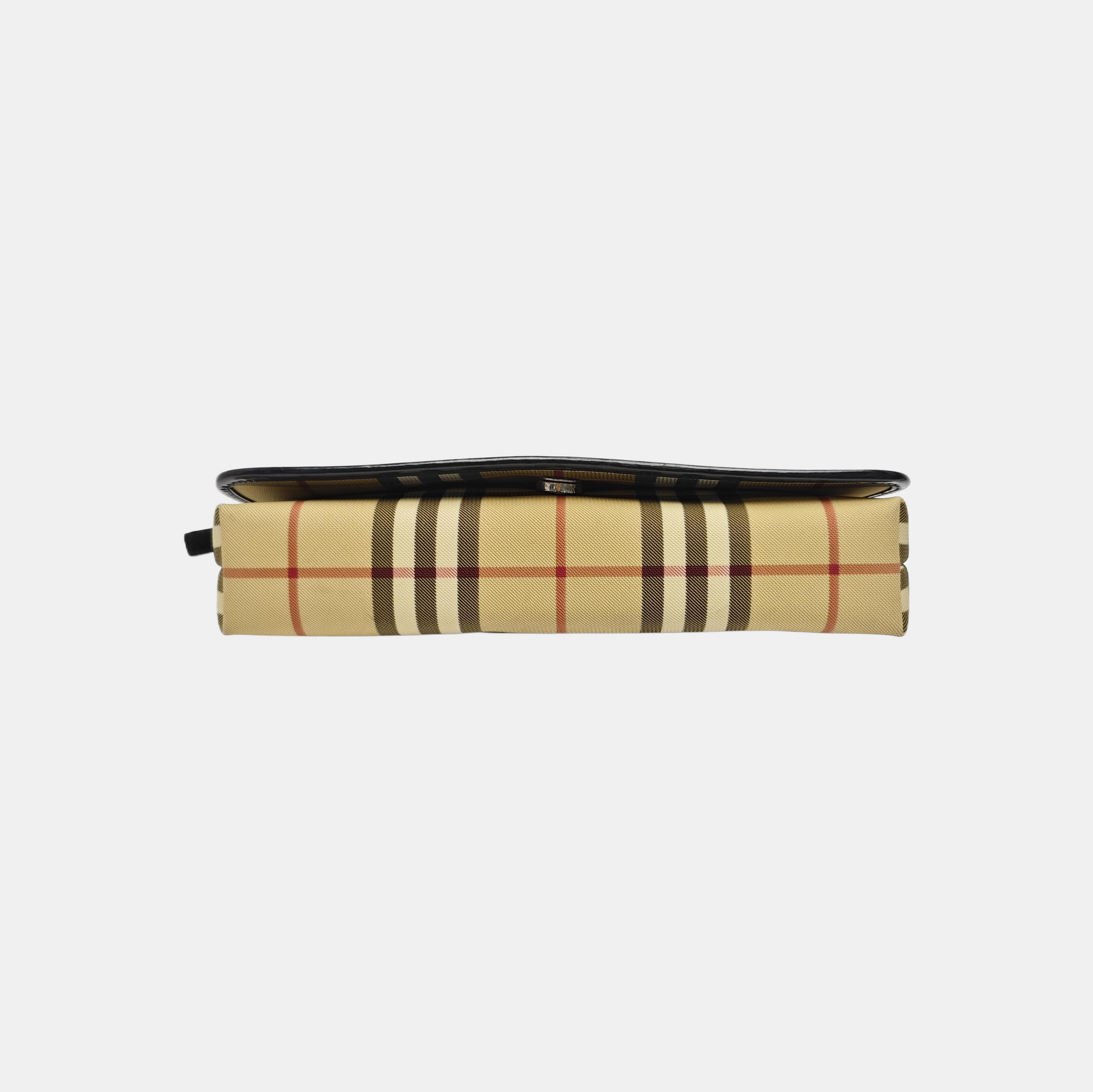 Coated Canvas Shoulder Bag Brown