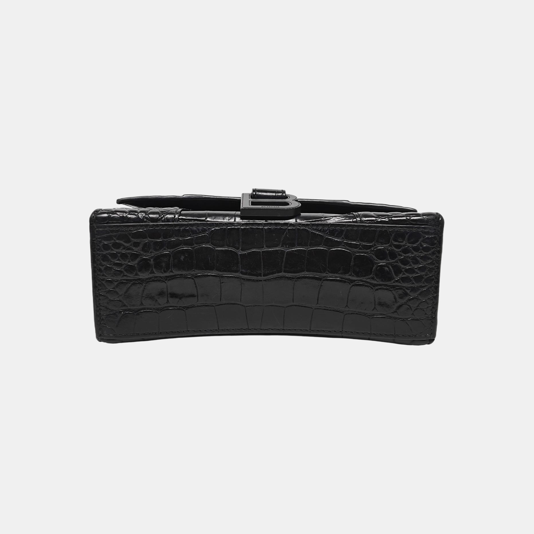 Hourglass Small Calfskin Black
