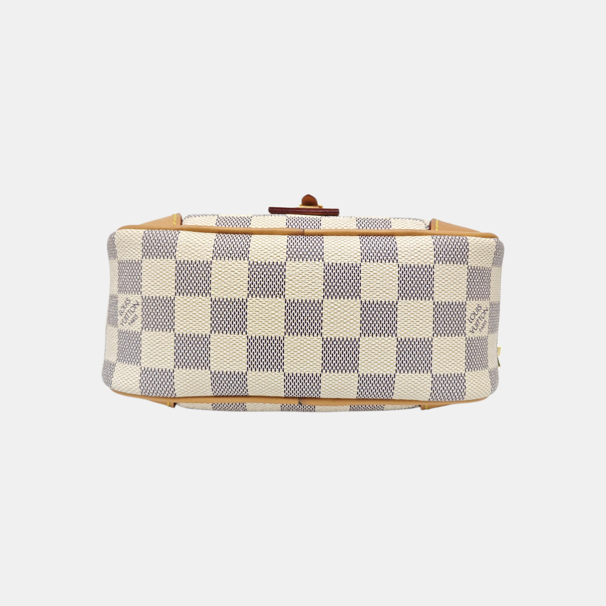 DEAUVILLE Mini Damier Azur Coated Canvas White
