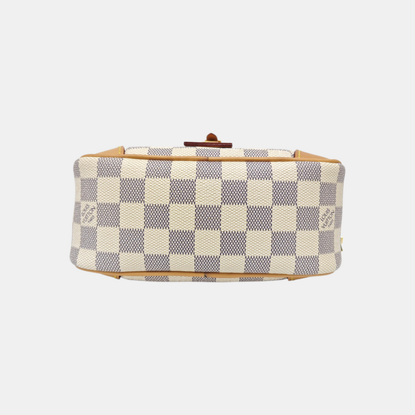 DEAUVILLE Mini Damier Azur Coated Canvas White
