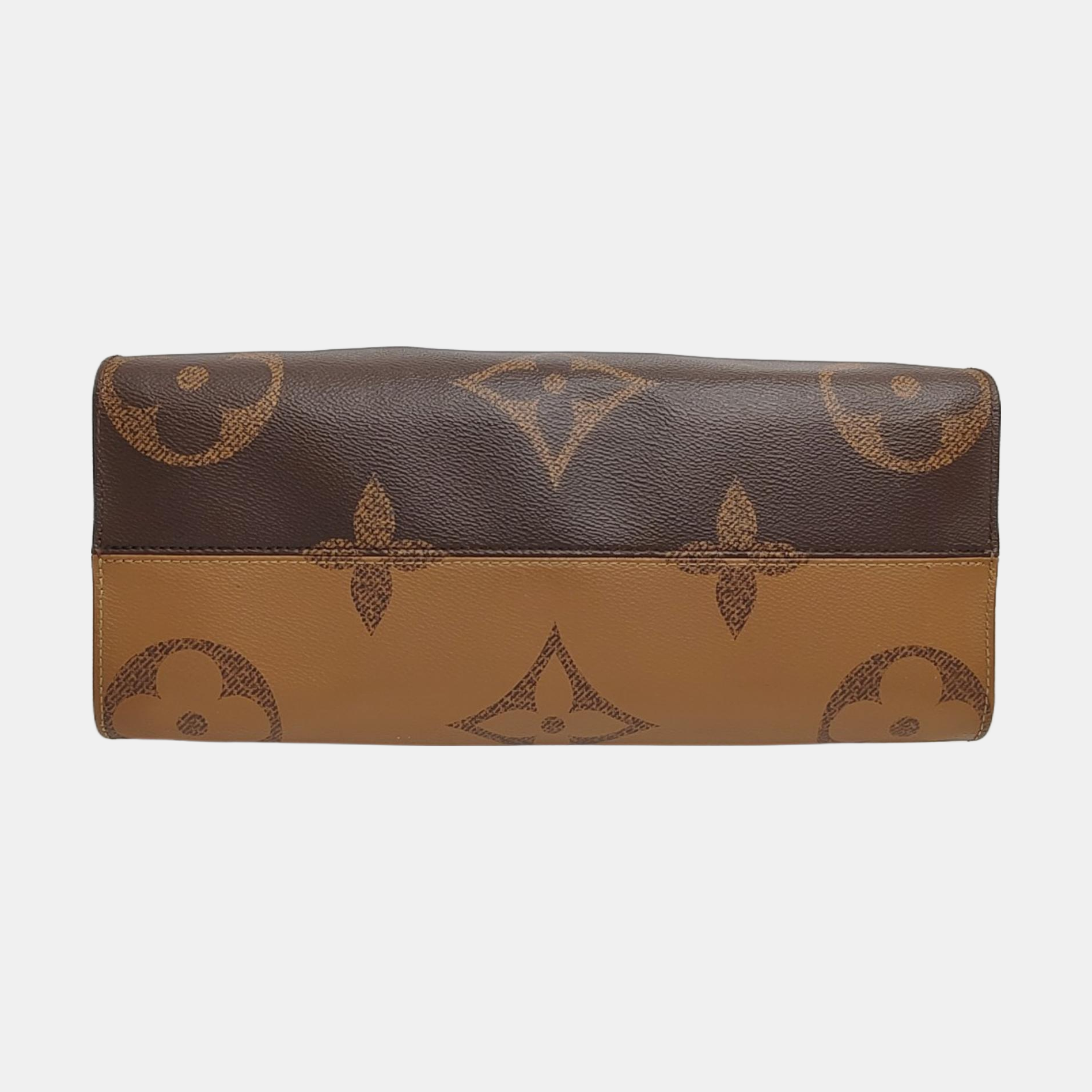 ONTHEGO MM Monogram Coated Canvas Brown