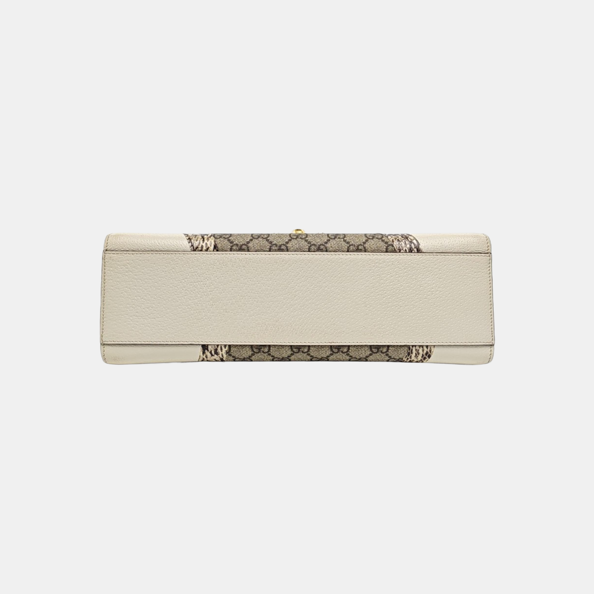 Padlock Small Monogram Coated Canvas White