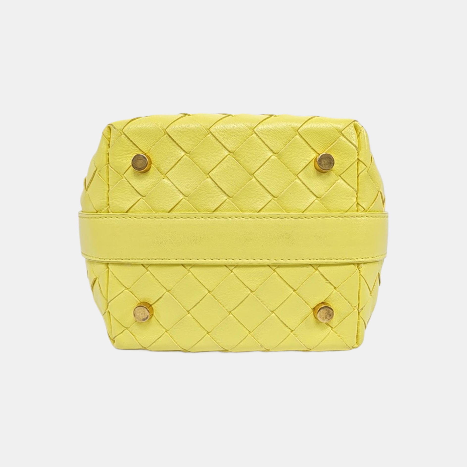 Lambskin Top Handle Bag Yellow