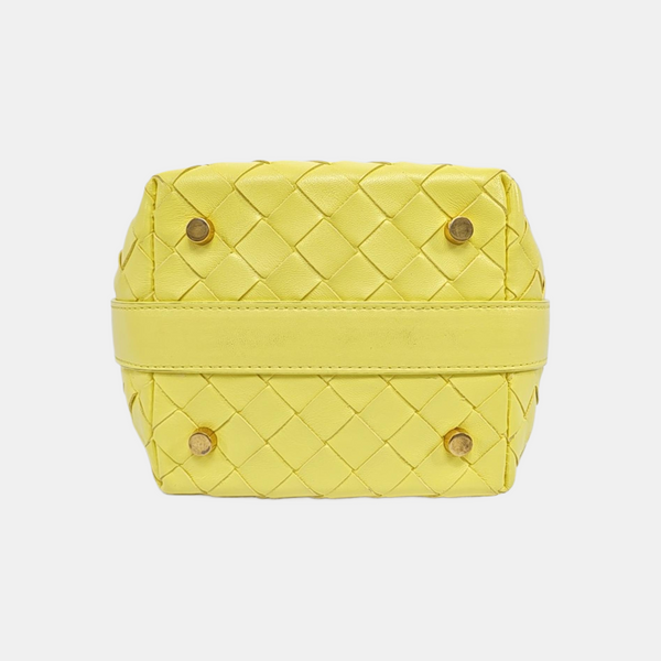 Lambskin Top Handle Bag Yellow