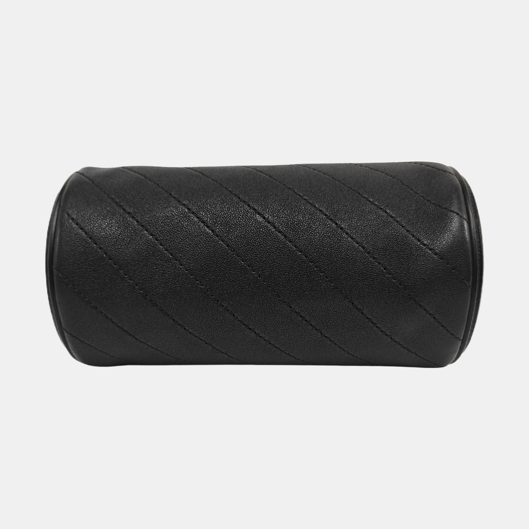Quilted Calfskin Top Handle Bag Mini Black