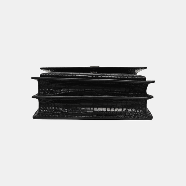 SUNSET Medium Calfskin Black