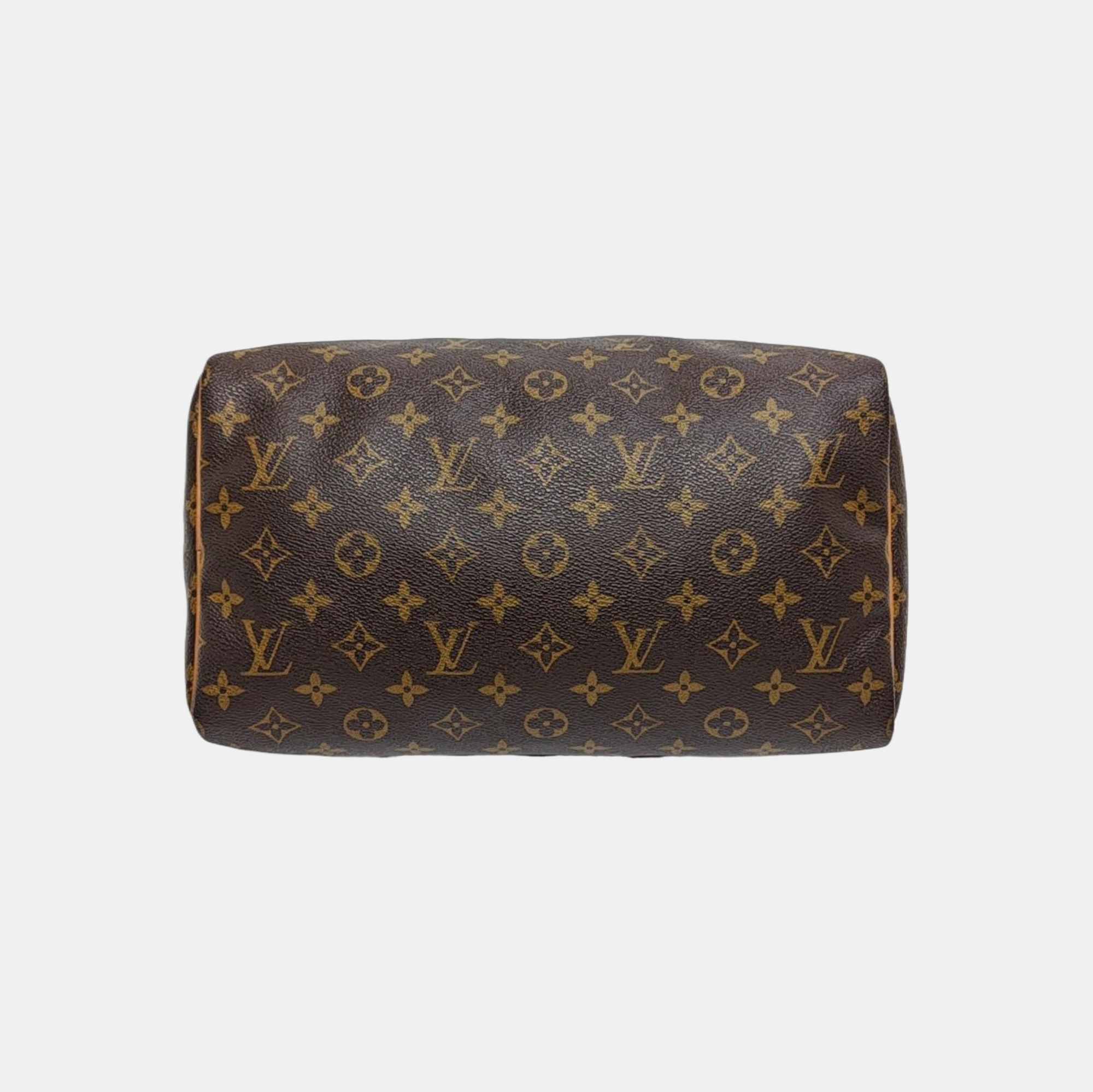 SPEEDY 30 Monogram Coated Canvas Brown