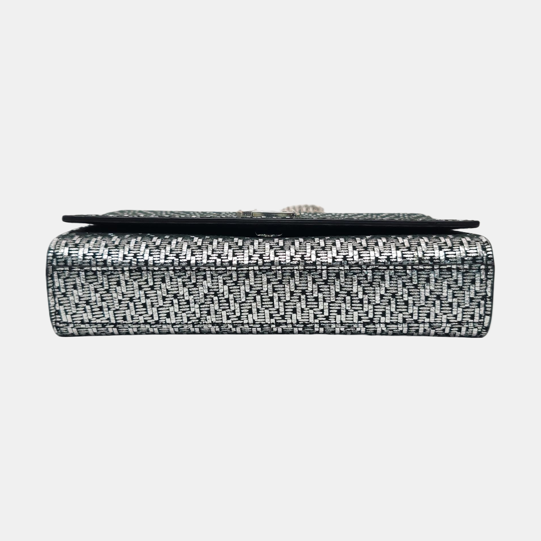 Authenticated pre-owned  KATE Small Calfskin Silver - Shoulder Bag at Looply