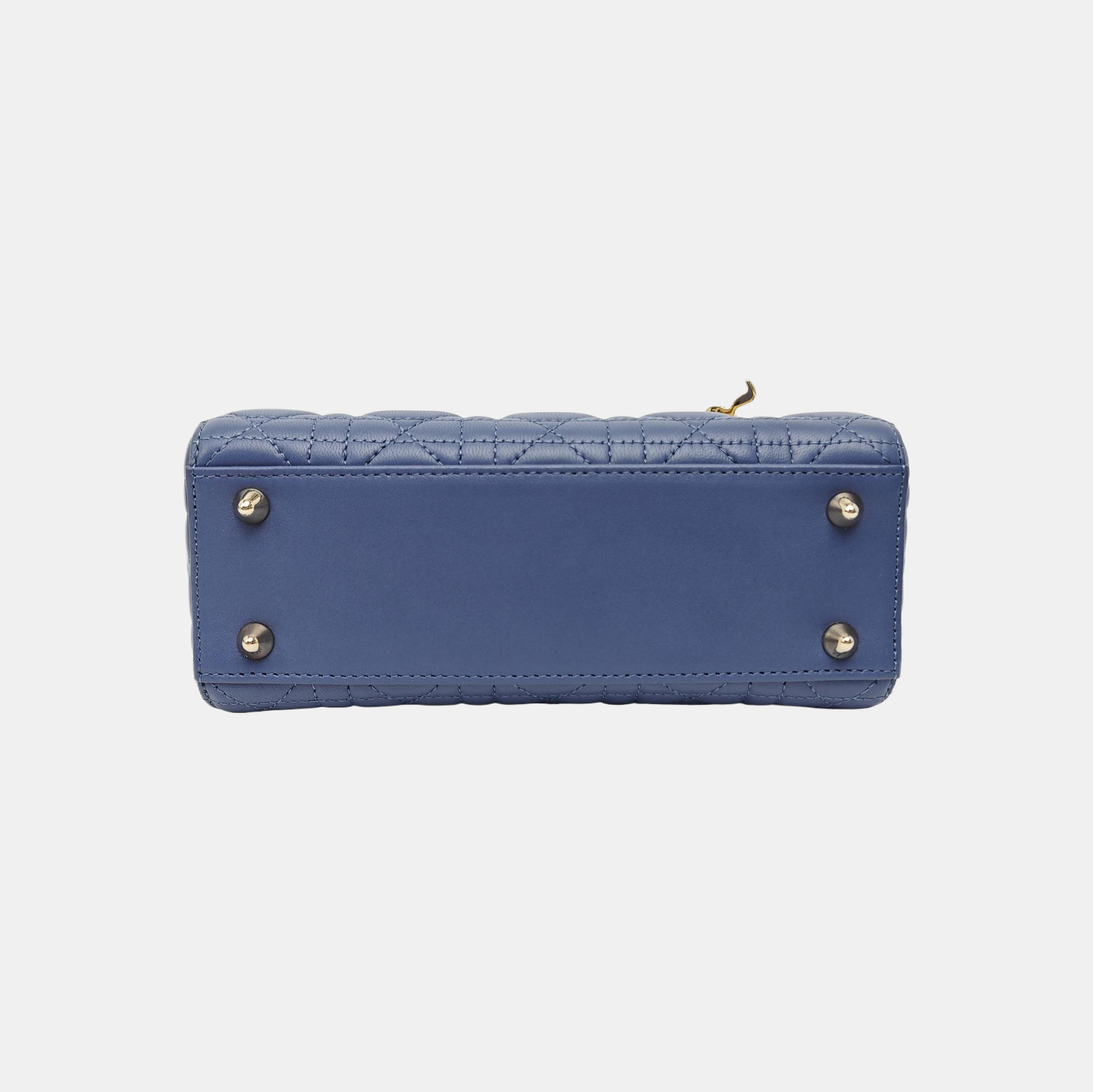 Lady Dior Small Cannage Lambskin Blue