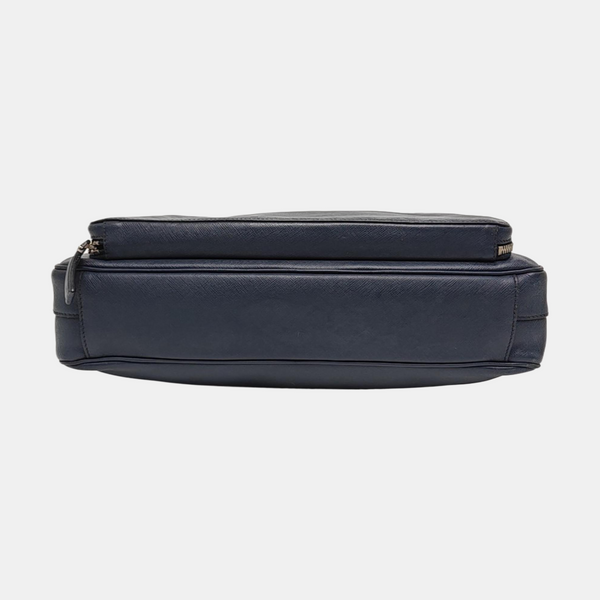 Saffiano Calfskin Top Handle Bag Blue