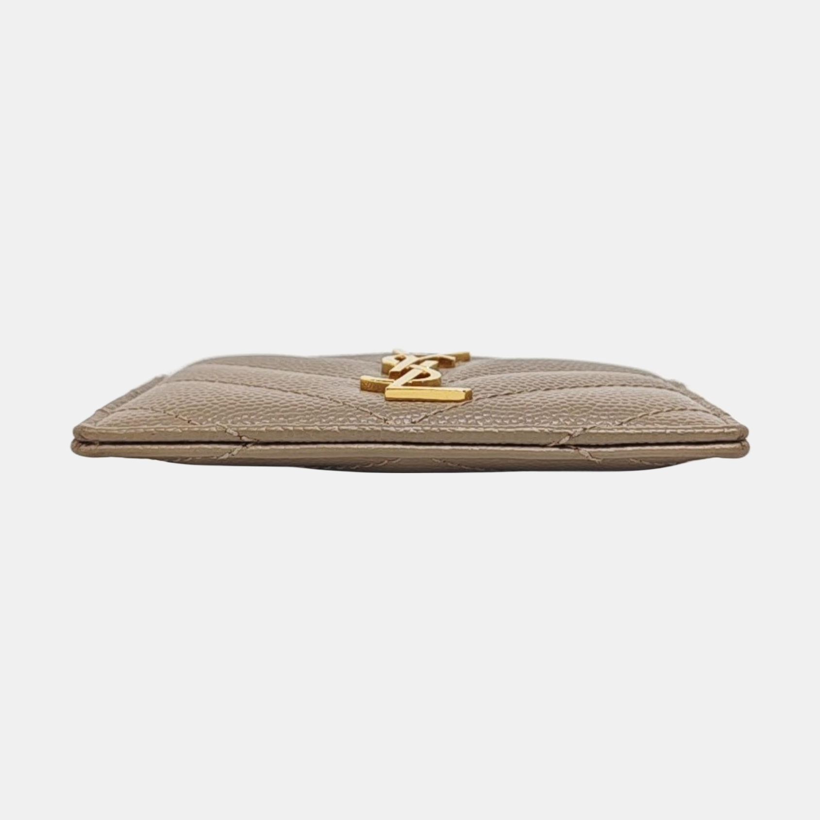 MONOGRAM Chevron Calfskin Beige Card Holder