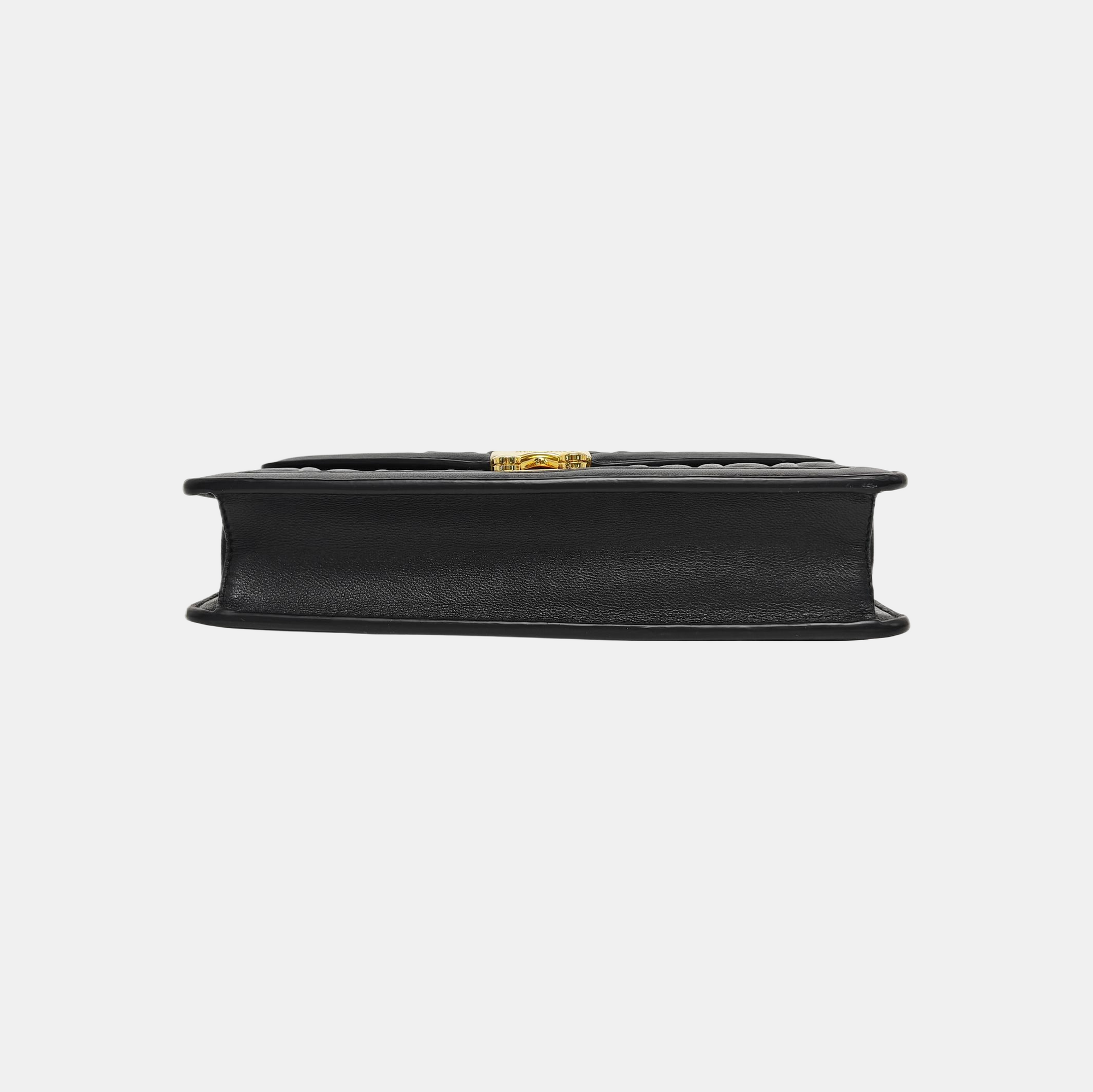 Miu Confidential Quilted Lambskin Black