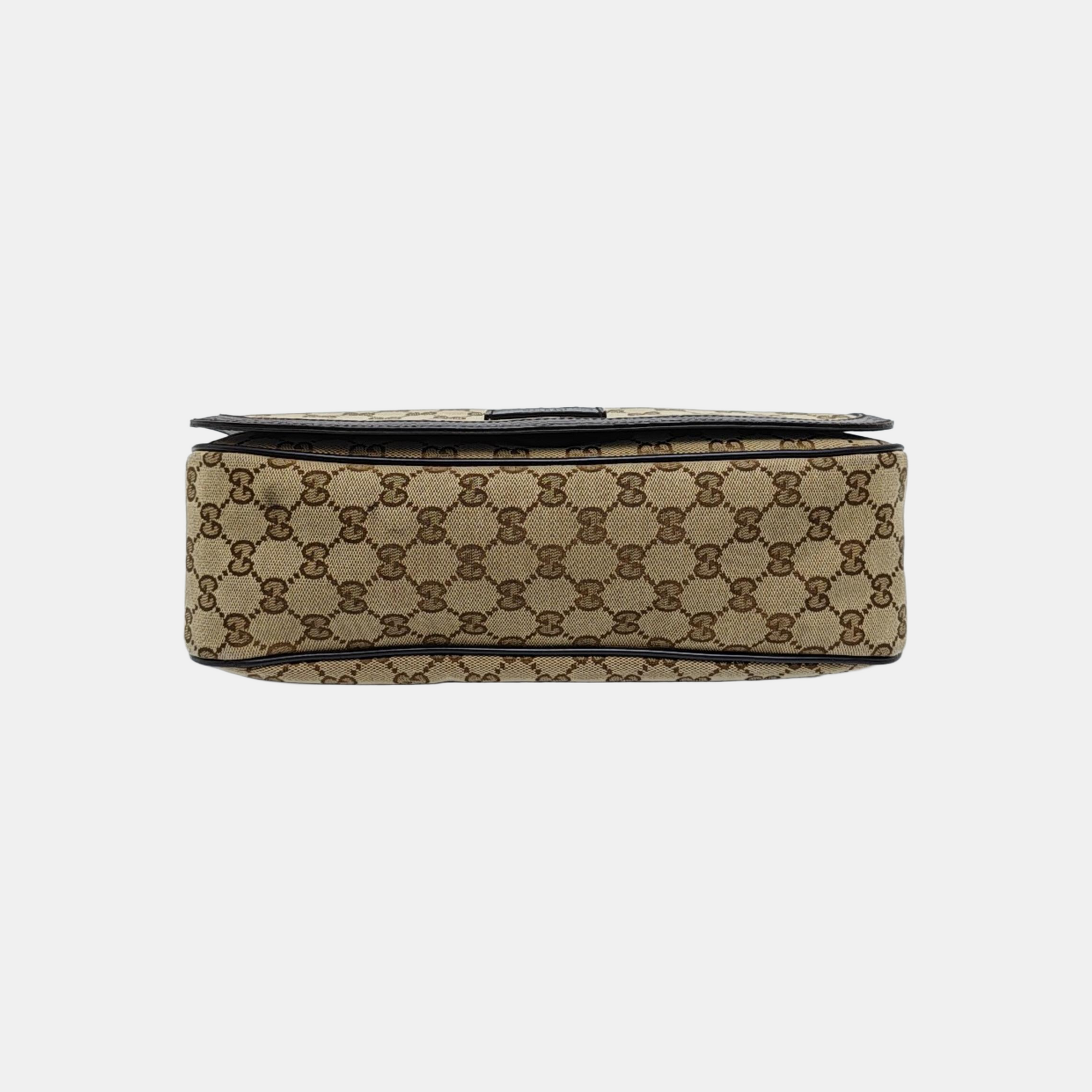 Monogram Fabric Shoulder Bag Beige