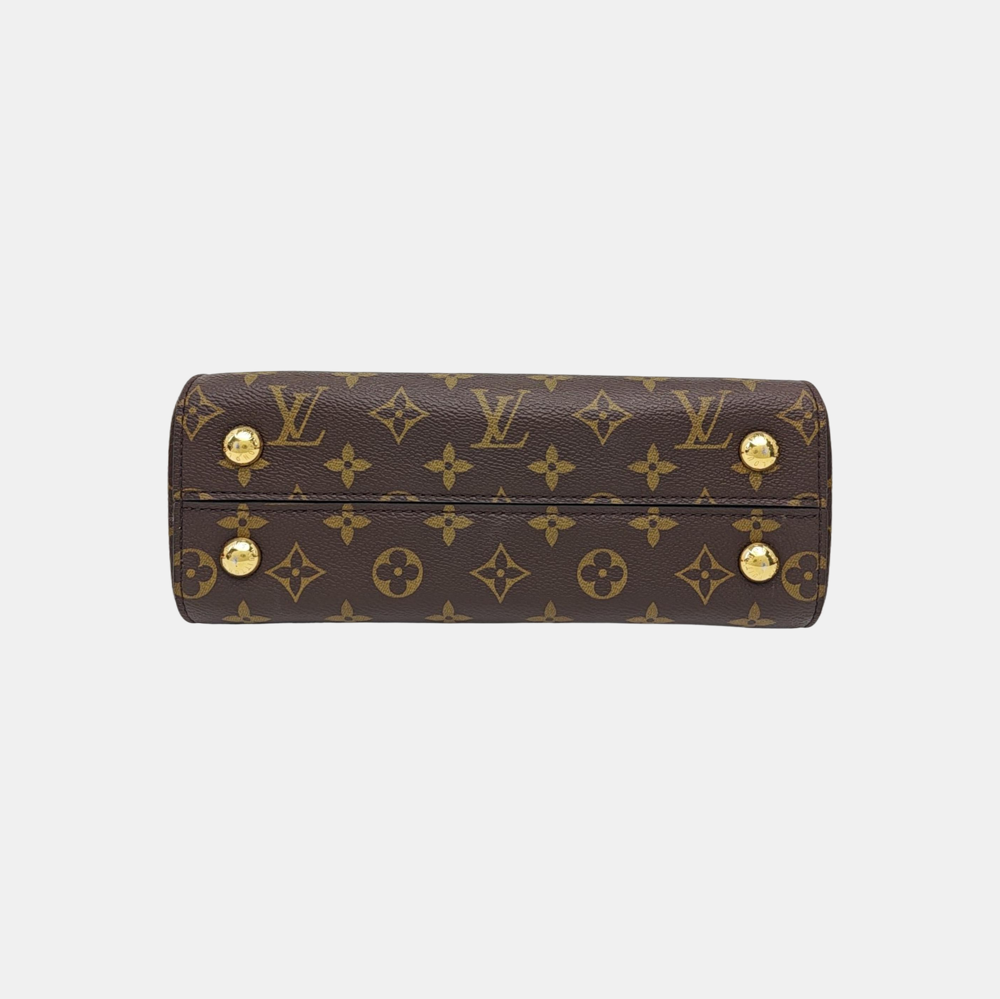 CLUNY PM Monogram Coated Canvas Brown