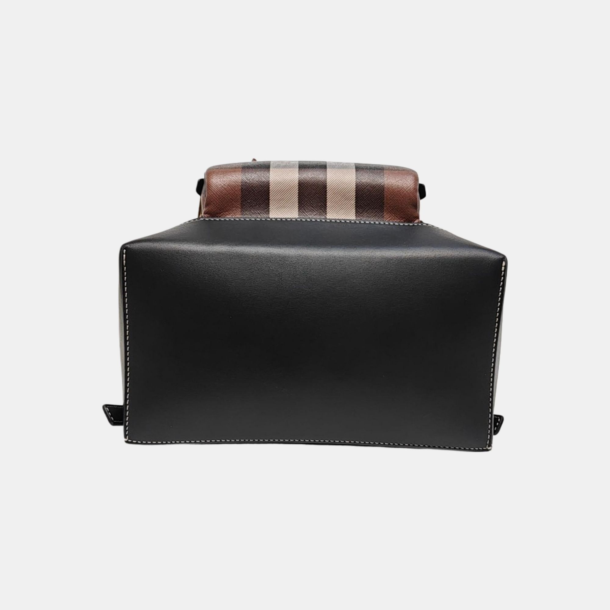 Coated Canvas Backpack Brown