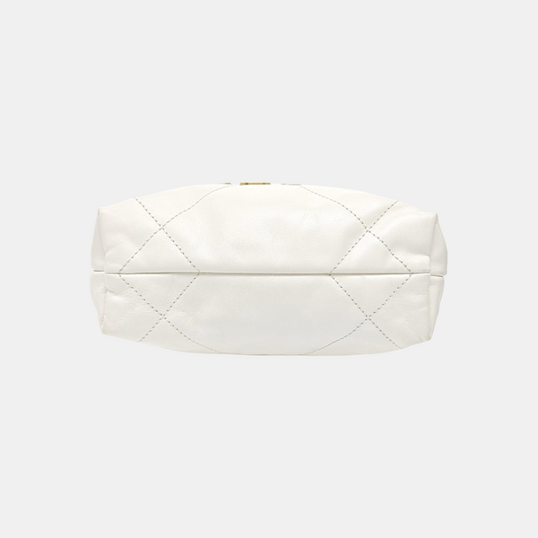 CHANEL 22 Mini Quilted Calfskin White