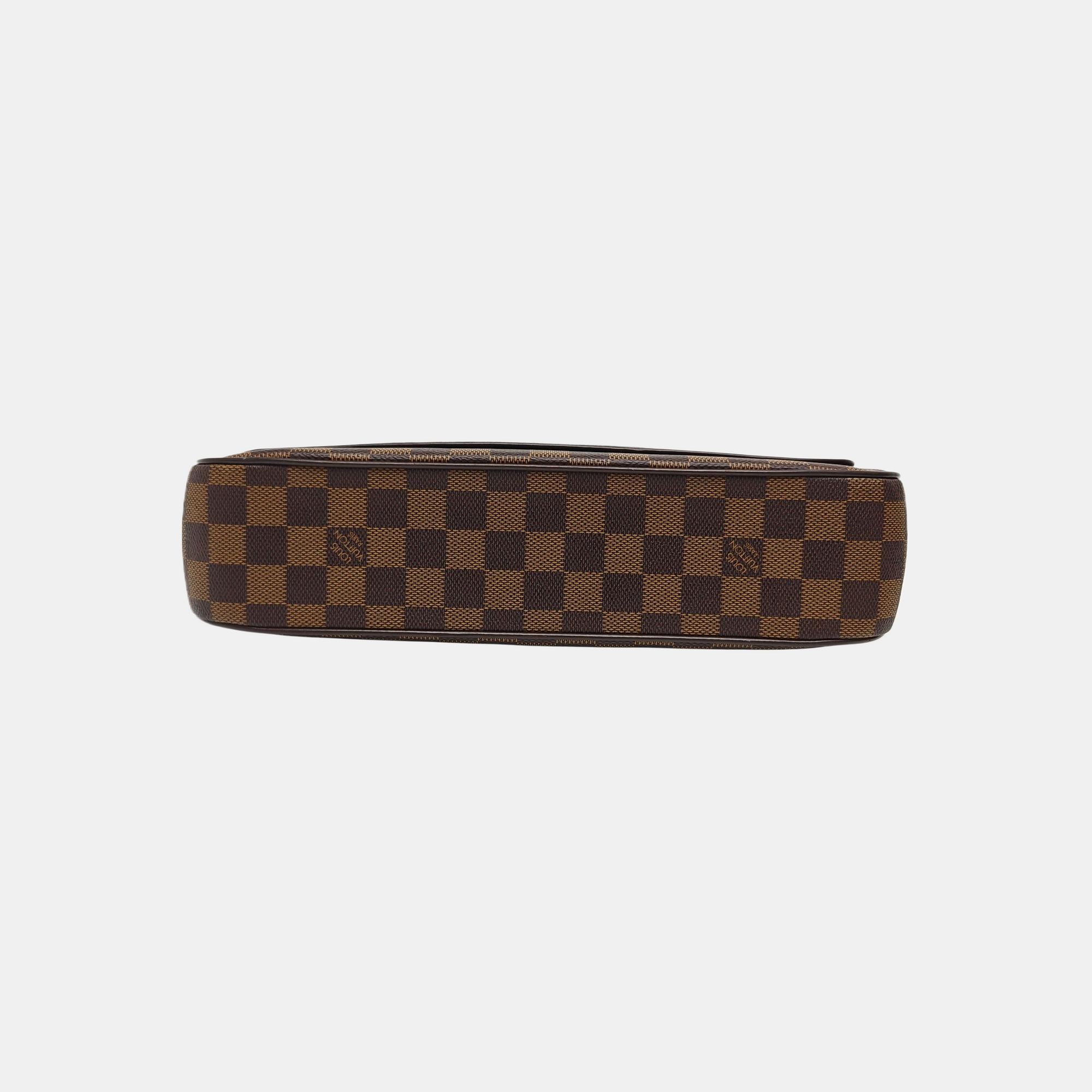 AUBAGNE Damier Ebene Coated Canvas Brown