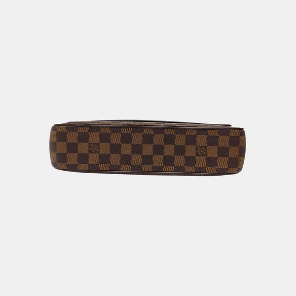 AUBAGNE Damier Ebene Coated Canvas Brown