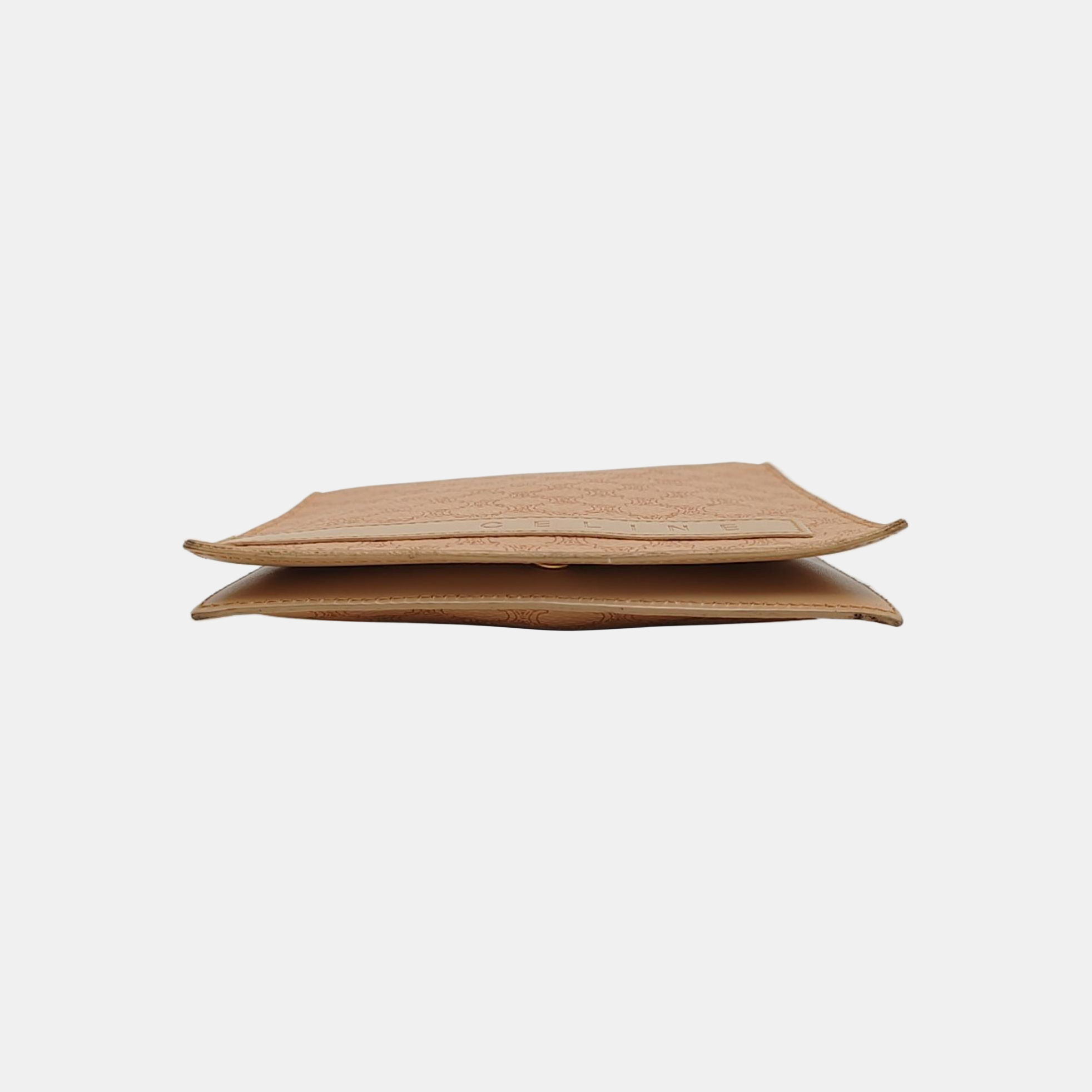 Coated Canvas Shoulder Bag Beige