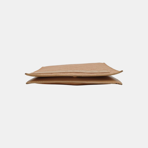 Coated Canvas Shoulder Bag Beige