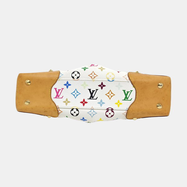 JUDY MM Monogram Coated Canvas White
