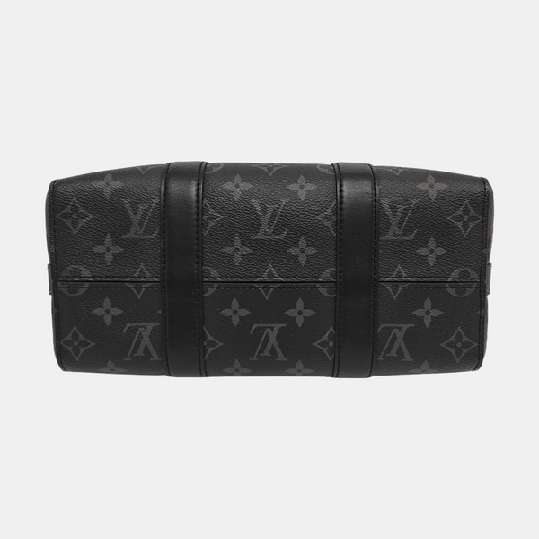 KEEPALL Monogram Coated Canvas Black