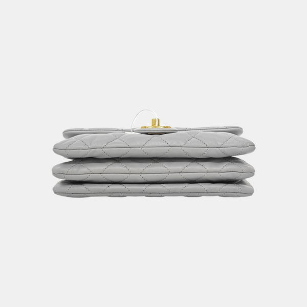 CLASSIC FLAP Mini Quilted Lambskin Gray