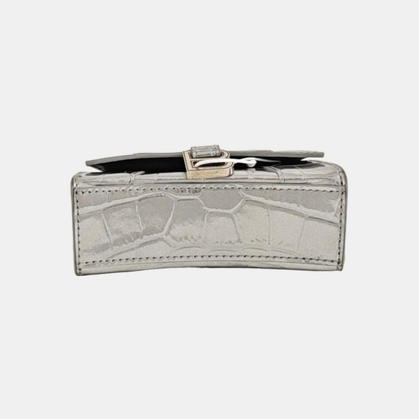 Hourglass Mini Calfskin Silver