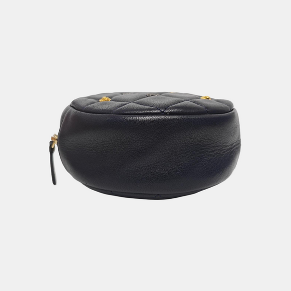 ROUND Quilted Lambskin Blue