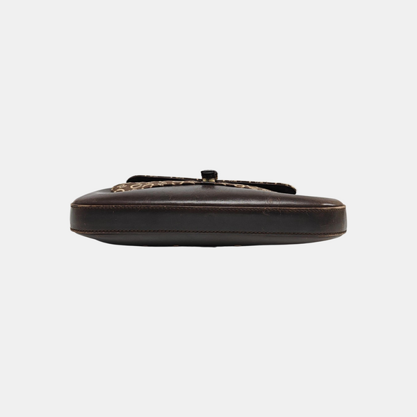 Fabric Shoulder Bag Brown