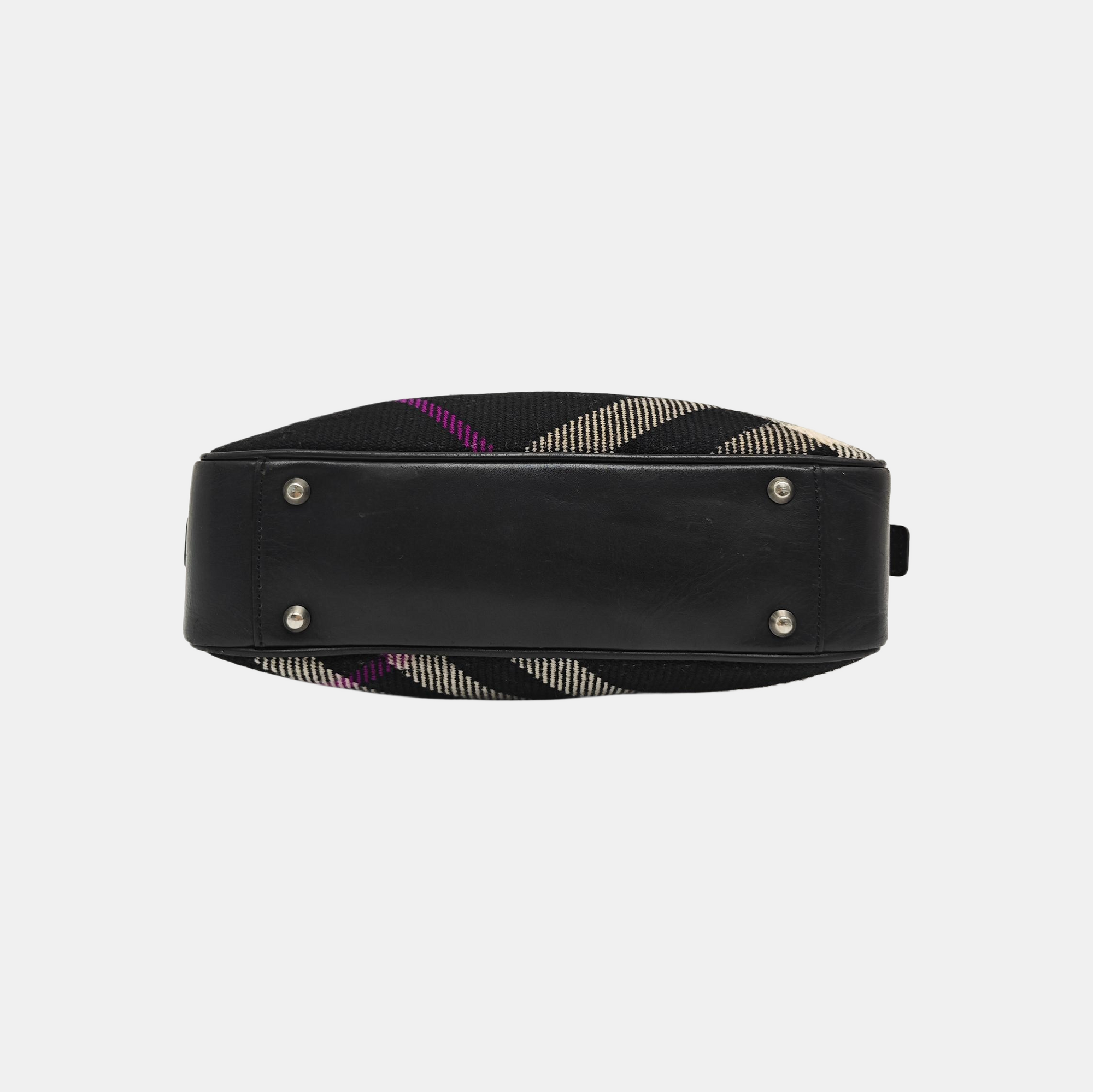 Fabric Top Handle Bag Black