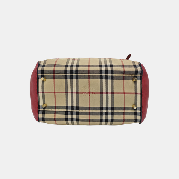 Coated Canvas Tote Bag Beige