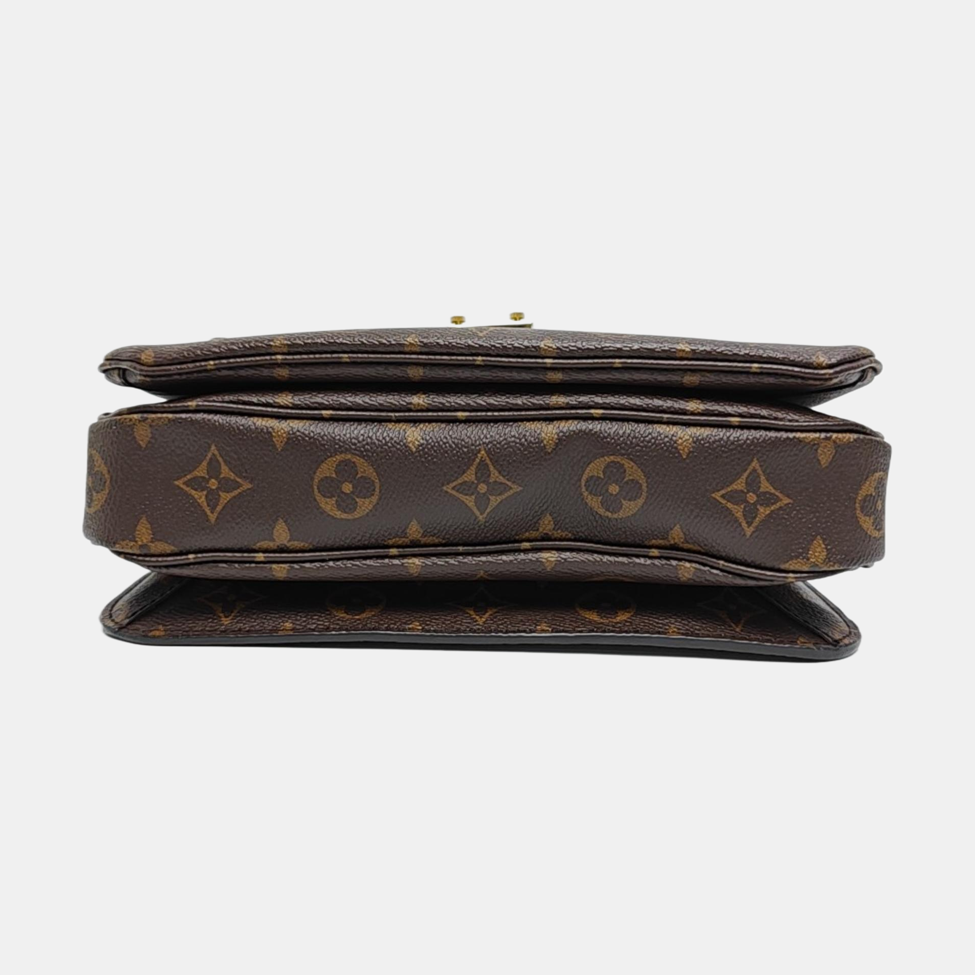 MÉTIS MM Monogram Coated Canvas Brown