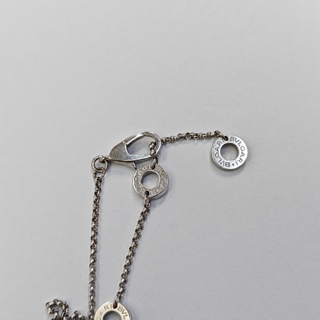 B.ZERO1 18k White Gold Silver Necklace
