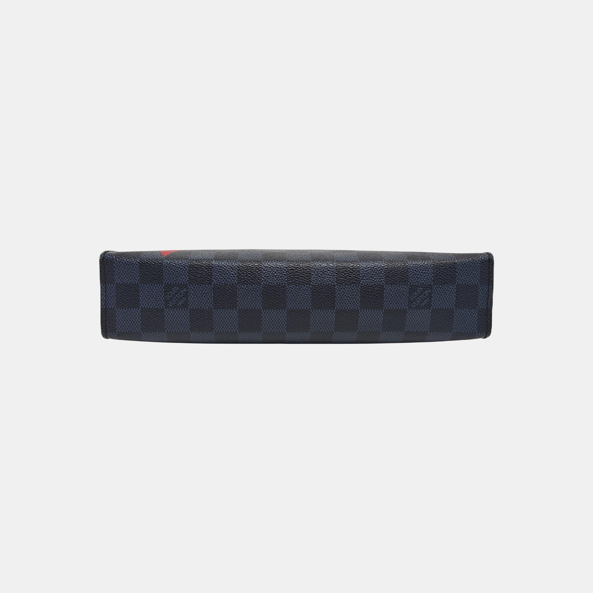 Pochette Voyag MM Damier Coated Canvas Blue