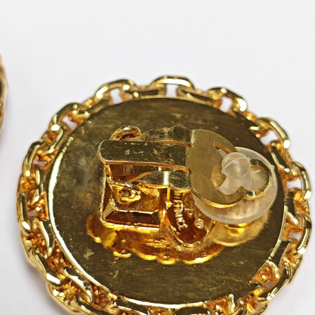 Metal Gold Clip On Earrings