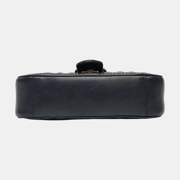 GG Marmont Small Quilted Calfskin Black