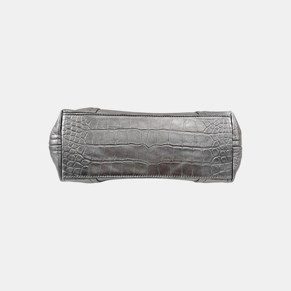 Calfskin Clutch Extra Small Silver