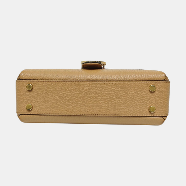 Interlocking G Large Calfskin Beige