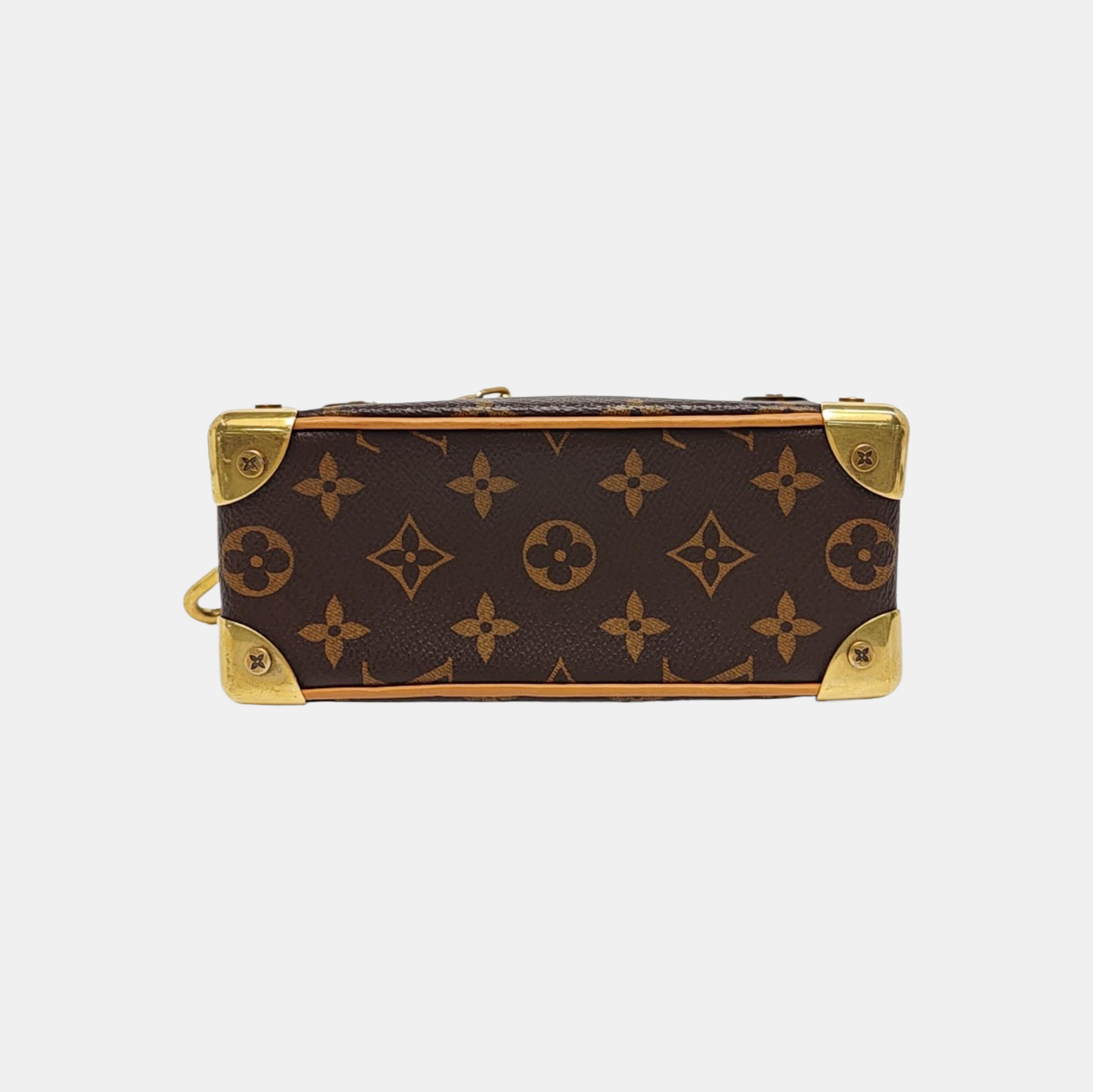 SOFT TRUNK Mini Monogram Coated Canvas Brown