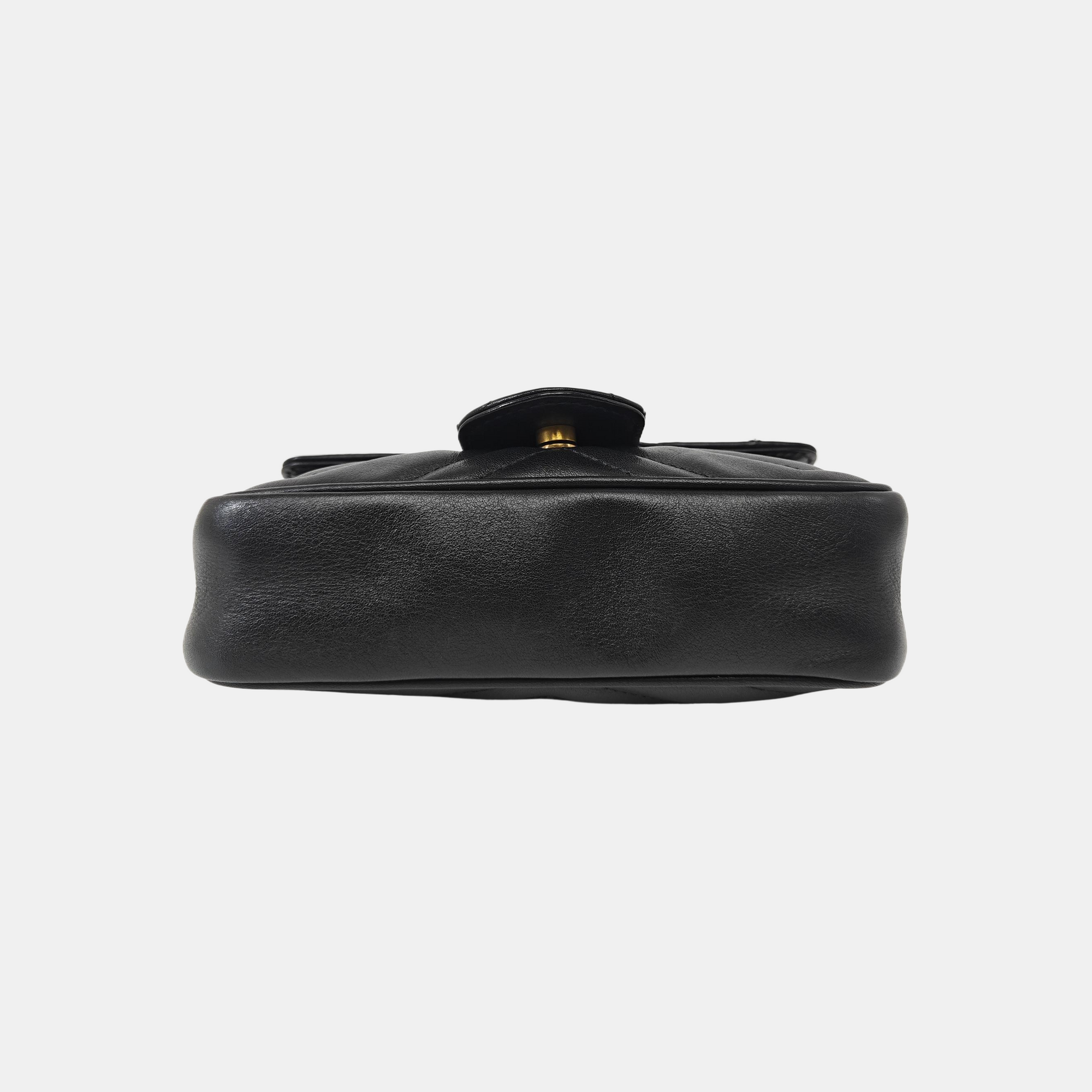 GG Marmont Mini Quilted Calfskin Black
