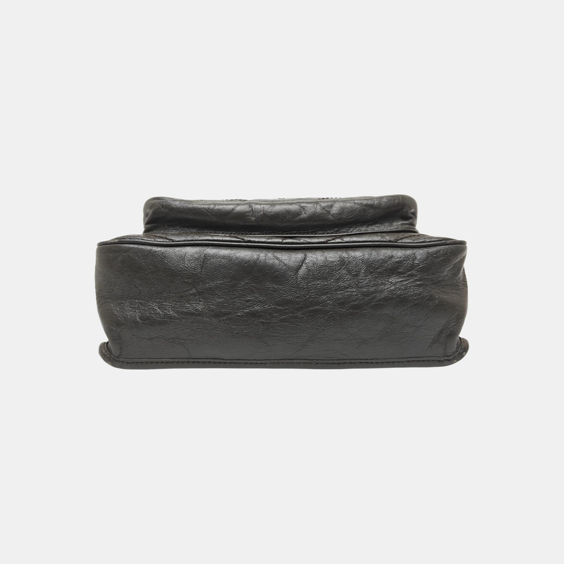 NIKI Medium Chevron Calfskin Gray