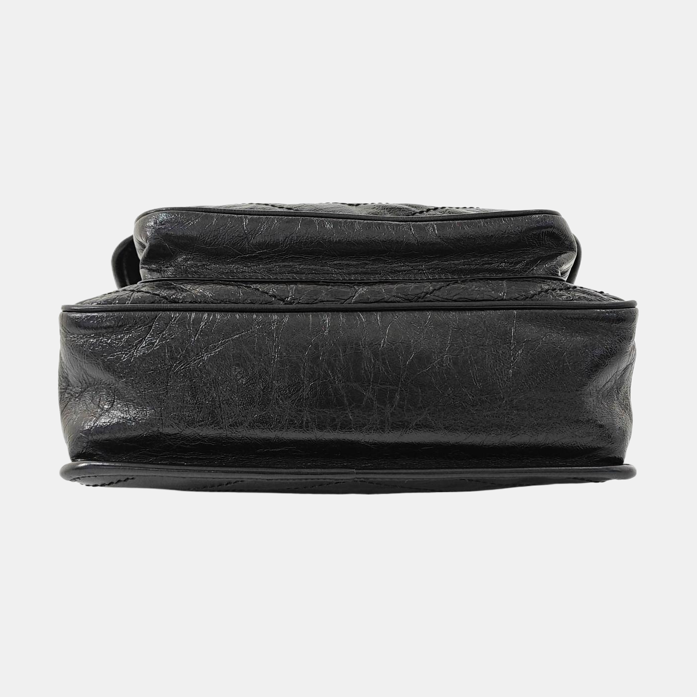 NIKI Medium Chevron Calfskin Black