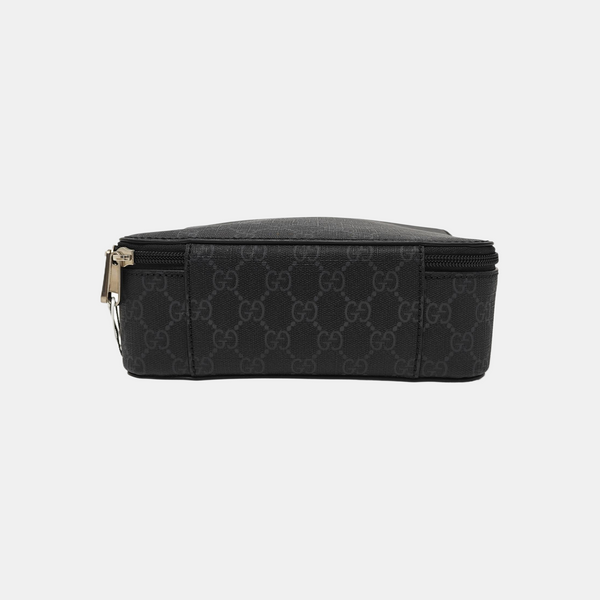Monogram Leather Clutch Black