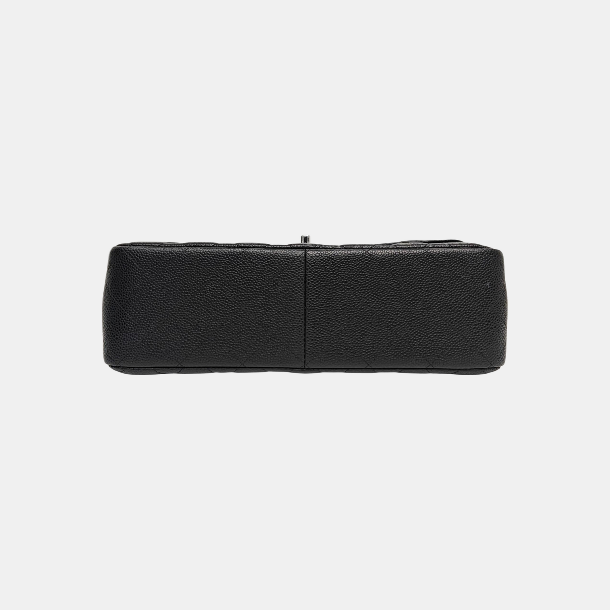 CLASSIC FLAP Jumbo Quilted Grained Calfskin Black