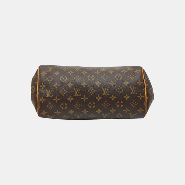 MONTORGUEI PM Monogram Coated Canvas Brown