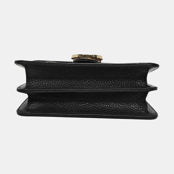 Interlocking G Small Calfskin Black