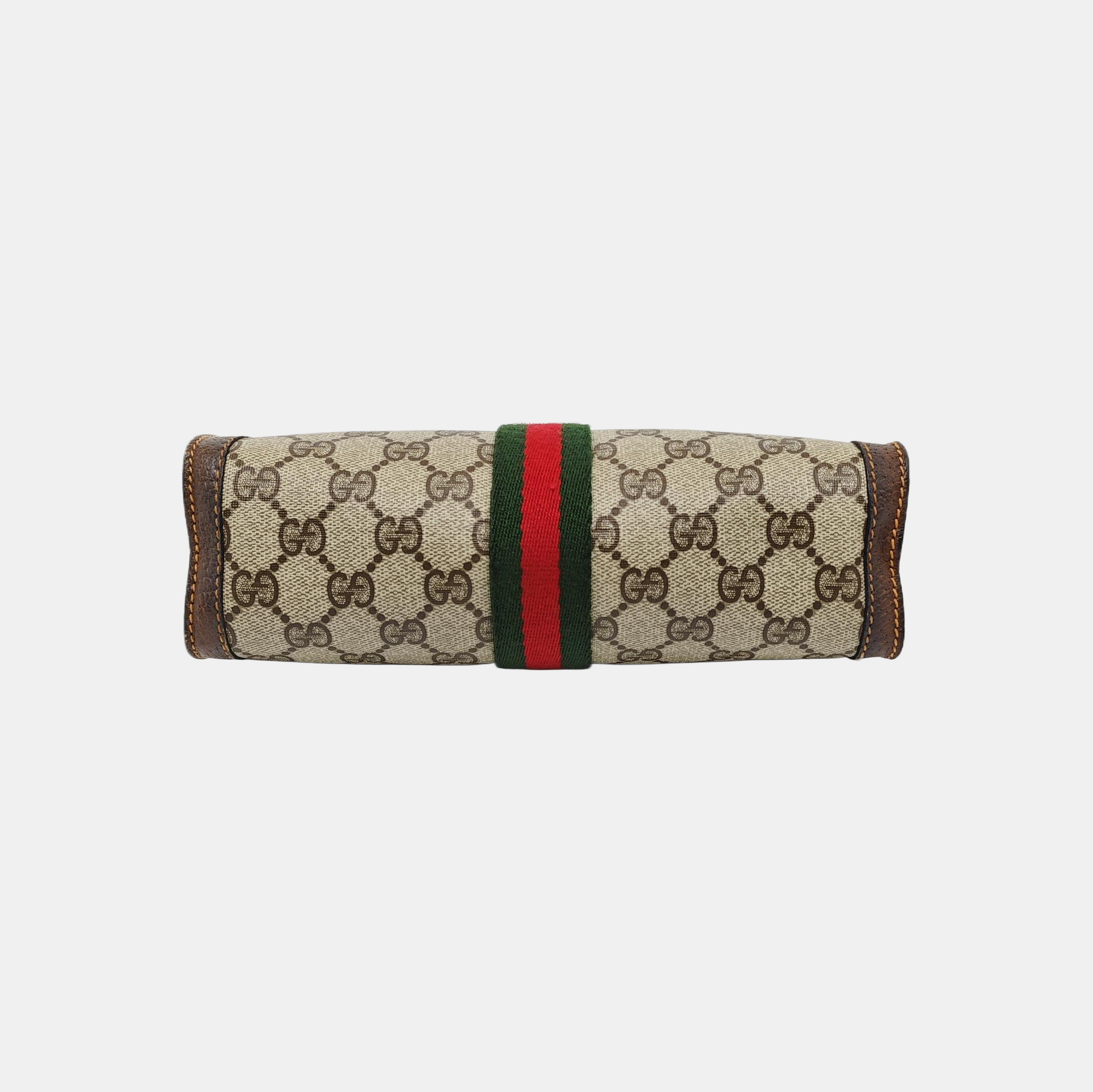 Monogram Coated Canvas Clutch Beige