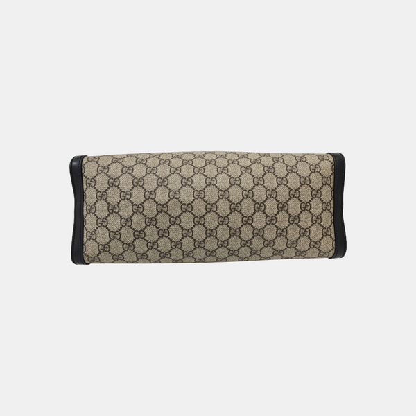 Padlock Medium Monogram Coated Canvas Beige